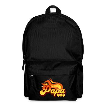 Flamme Cadeau Meilleur Papa Rockeur - Sac à dos - noir - Devant