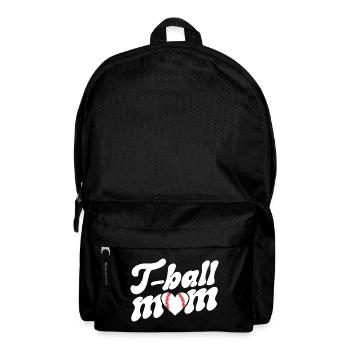 Retro Maman Joueuse De T-Ball Fan De Baseball - Sac à dos - noir - Devant