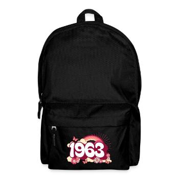 Retro 1963 Geburtstagsfeier Frau 60 Jahre - Rucksack - Schwarz - Vorne