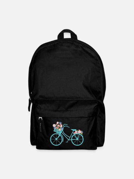 Bicycle with Flowers Fahrrad mit Blumen - Rucksack - Schwarz