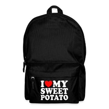 Ich liebe mein Süßkartoffel-Pärchen Thanksgiving - Rucksack - Schwarz - Vorne