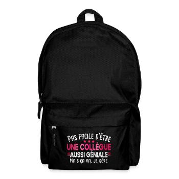 Collègue Collègues Cadeau Départ Retraite Humour - Sac à dos - noir - Devant