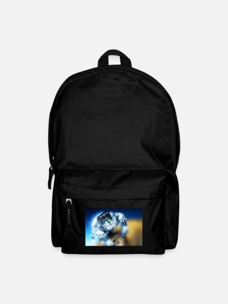 Springspinne, Phidippus regius,jumping spider - Rucksack - Schwarz
