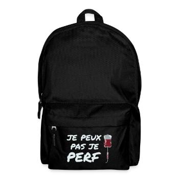 Ich kann nicht perf, Krankenschwester Humor Geschenkidee - Rucksack - Schwarz - Vorne