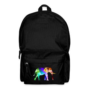 Animaux cadeau éléphant arc-en-ciel coloré - Sac à dos - noir - Devant