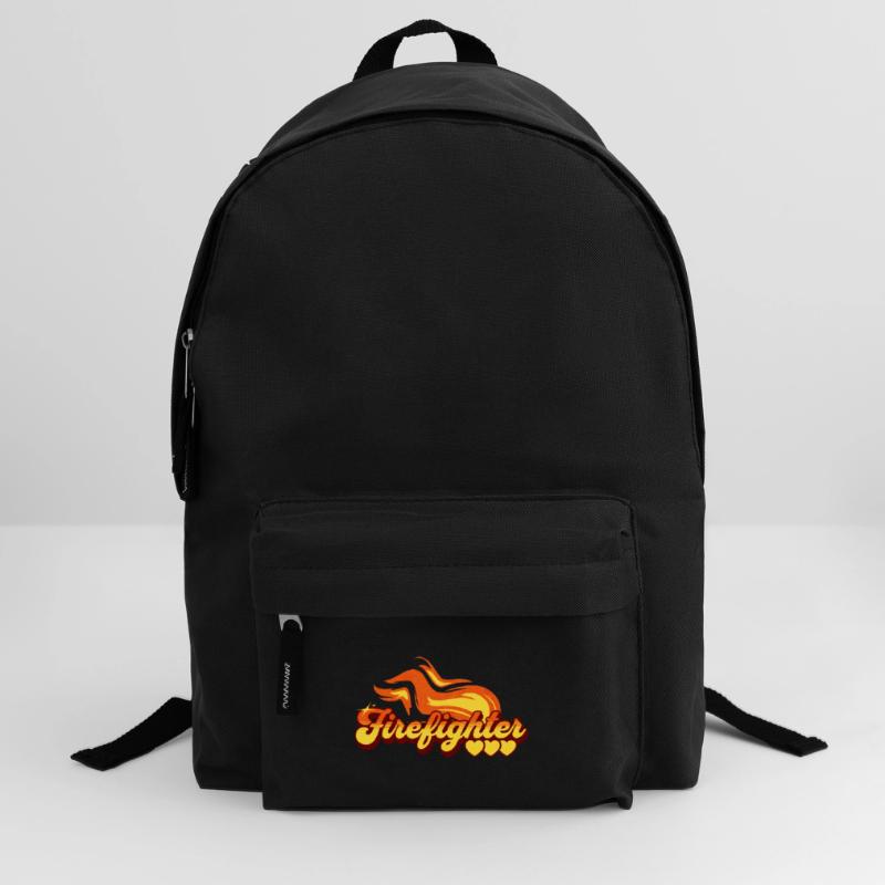 Firefighter Gift Flame Pattern Backpack