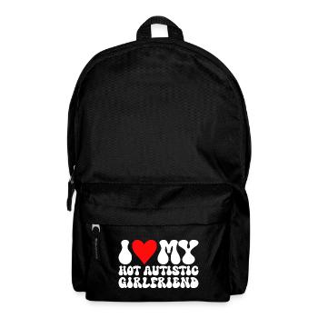 Liebe meine Freundin Ich liebe meine autistische Freundin - Rucksack - Schwarz - Vorne