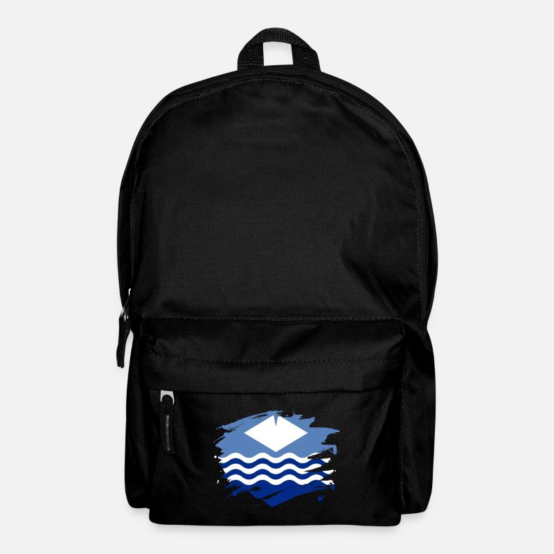 Isle of Wight Flag Paint Splatter Design - Backpack - black