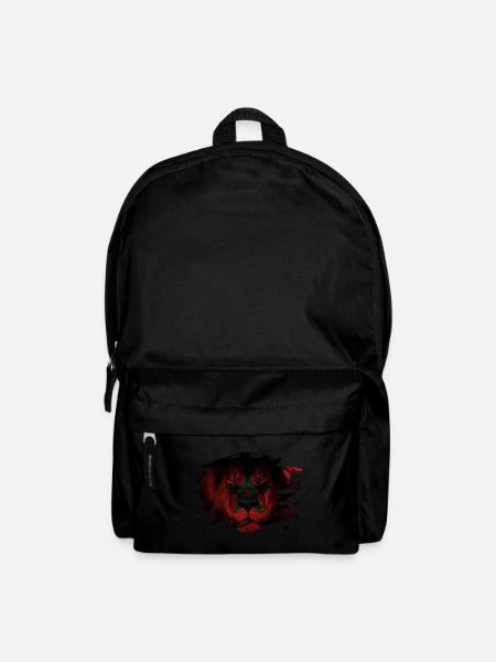 Éclaboussures de peinture drapeau du lion maroc - Sac à dos - noir