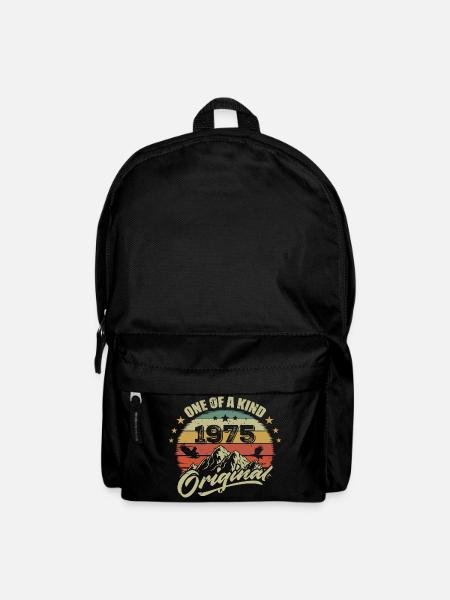 1975 Anniversaire vintage 1975 rétro né en 1975 - Sac à dos - noir
