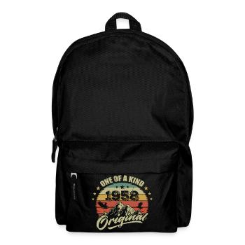 1958 Anniversaire vintage 1958 rétro né en 1958 - Sac à dos - noir - Devant