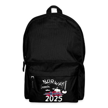 Norwegen 2025 Makrelen mit Bergen und Elch Angeln - Rucksack - Schwarz - Vorne