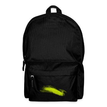 Neon Lime Brush Stroke - Backpack - black - Front