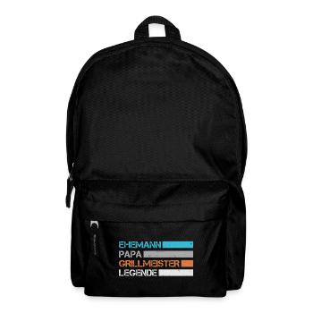 Ehemann - Papa - Grillmeister - Legende - Rucksack - Schwarz - Vorne