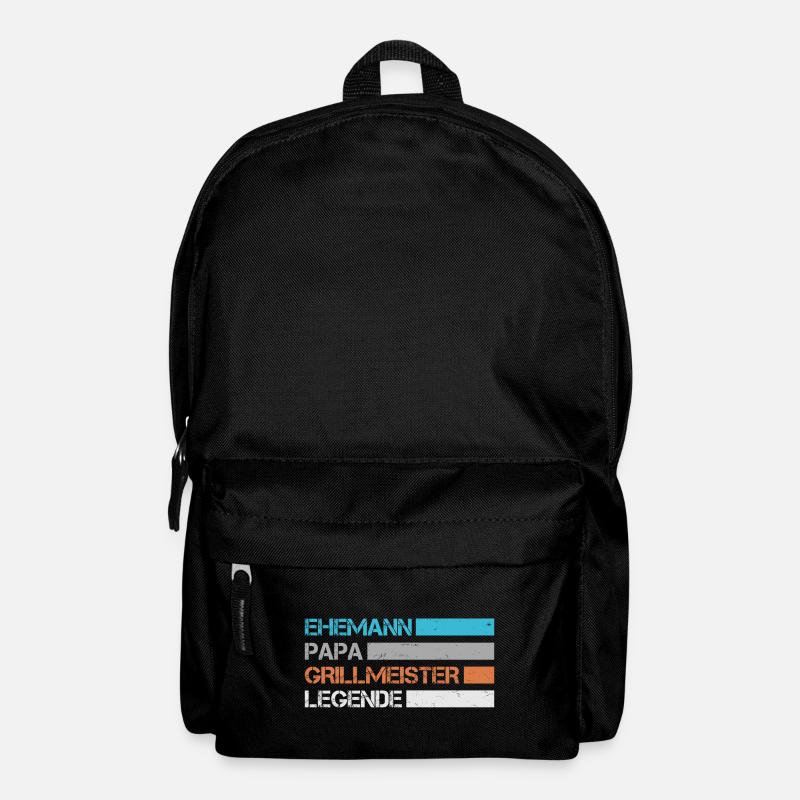 Ehemann - Papa - Grillmeister - Legende - Rucksack - Schwarz