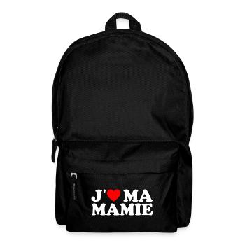 J'aime Ma Mamie Cadeau Grand-mère Coeur Rouge - Sac à dos - noir - Devant