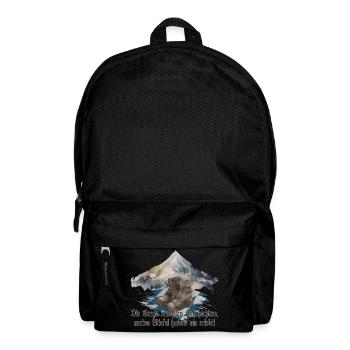 Berge Alpen Wandern Bergsteigen Lustige Sprüche - Rucksack - Schwarz - Vorne