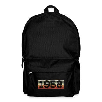 Millésime 1958 Cadeau D’anniversaire Rétro 1958 - Sac à dos - noir - Devant