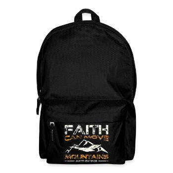 Faith can move Mountains, christliches Geschenk. - Rucksack - Schwarz - Vorne