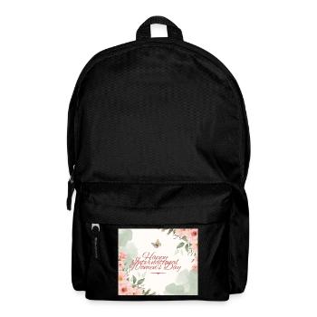 Bonne aquarelle pour la Journée internationale des femmes - Sac à dos - noir - Devant