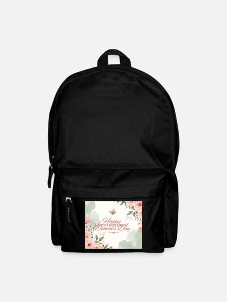 Happy International Womens Day Watercolor - Backpack - black