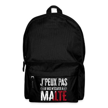 Je peux pas je vais m'éclater à Malte humour Malta - Sac à dos - noir - Devant