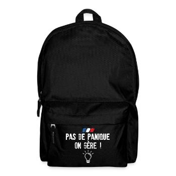 pas de panique on gère - Sac à dos - noir - Devant