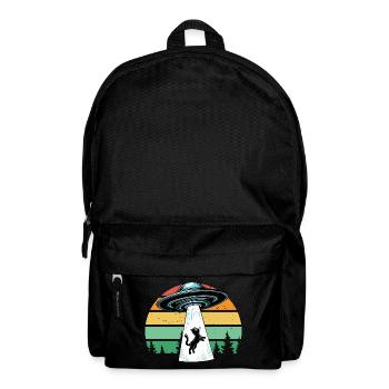 Cat UFO Space Spaceship Retro Beaming Funny - Backpack - black - Front