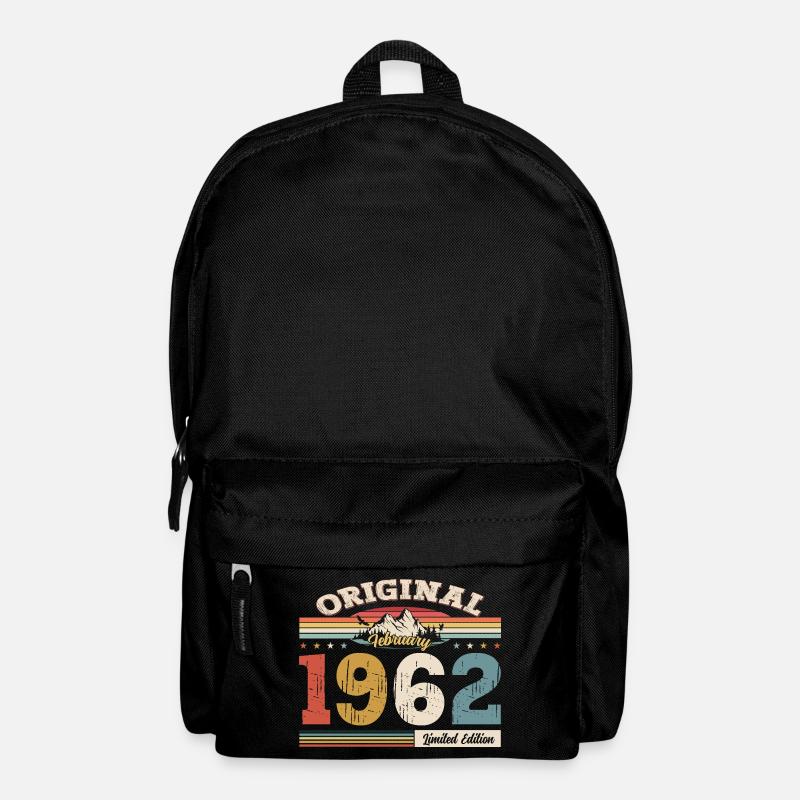 63. Geburtstag Geschenk Mann Original Februar 1962 - Rucksack - Schwarz