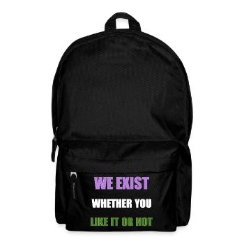Nous existons - Genderqueer Flag - Sac à dos - noir - Devant
