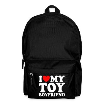 Love my boyfriend humor I love my boyfriend - Backpack - black - Front