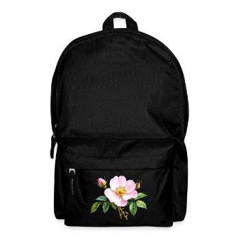 Wild Rose - Watercolor - Backpack - black - Front