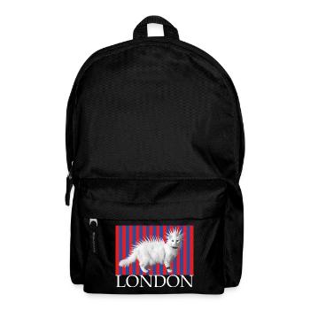 London Punk katze Mohikaner Kätzchen freche Katze - Rucksack - Schwarz - Vorne