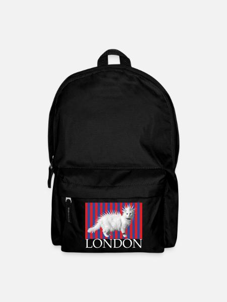 Chat punk londonien chaton Mohican chaton coquin - Sac à dos - noir
