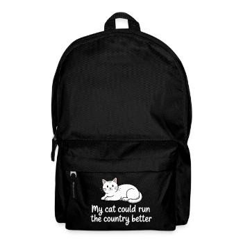 Mon Chat Gouvernerait Mieux Le Pays - Sac à dos - noir - Devant