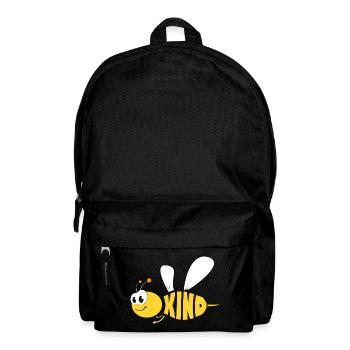 Bee kind motif for climate protection animal welfare - Backpack - black - Front