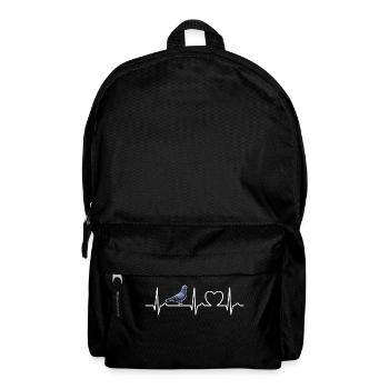 Pigeon whisperer pigeon pigeons heart curve ECG - Backpack - black - Front