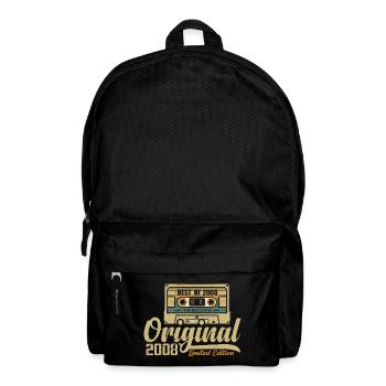 Original 2008 Jahrgang - 2008 Geburtstagsgeschenk - Rucksack - Schwarz - Vorne
