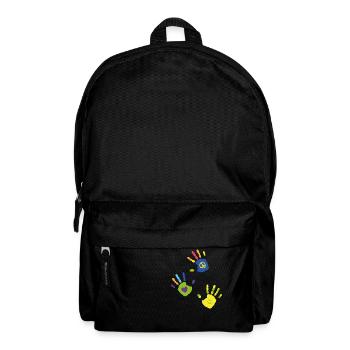Kinderhände (Bunt) - Rucksack - Schwarz - Vorne
