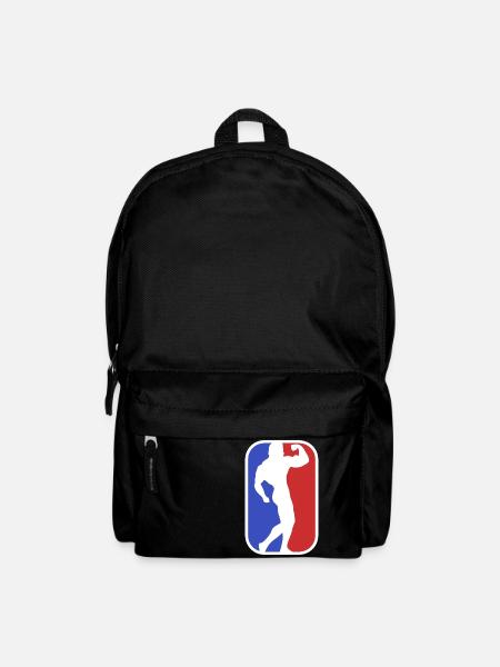 Logo bodybuilder bodybuilder biceps posent Arnold - Sac à dos - noir