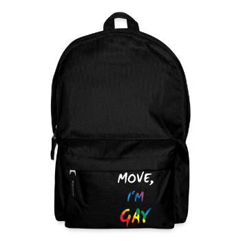Move, I'm Gay - Gay Pride - Rucksack - Schwarz - Vorne