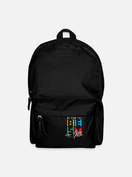 Er sah das Beste in mir - Christian Clothing - Rucksack - Schwarz