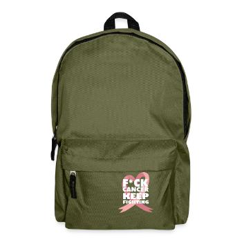 continuer à lutter contre le cancer du sein rose - Sac à dos - vert olive - Devant