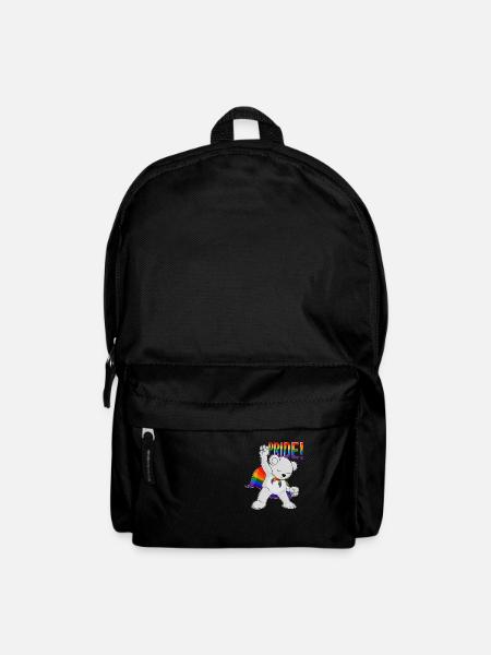 Polar Bear I LGBTQ Flag I Rainbow Flag I Gay Pride - Rucksack - Schwarz