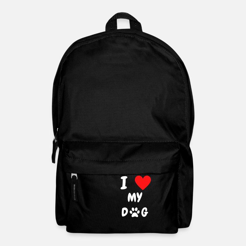 Ich liebe meinen Hund - Rucksack - Schwarz