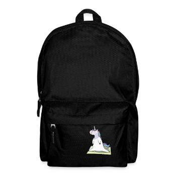Einhorn Yoga Lustig Yogalehrerin Geschenkidee - Rucksack - Schwarz - Vorne