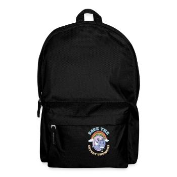 Save The Chubby Unicorns Cute Rhinoceros - Rucksack - Schwarz - Vorne