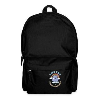 Save The Chubby Unicorns Cute Rhinoceros - Rucksack - Schwarz - Vorne