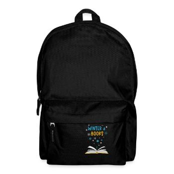 Winter Cozy Reading Books Snow Nature - Backpack - black - Front