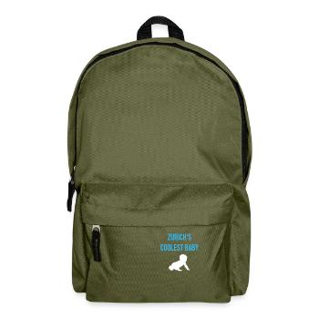Zurich coolest baby - Coolest baby in Zurich - Backpack - olive green - Front